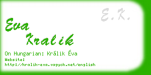 eva kralik business card